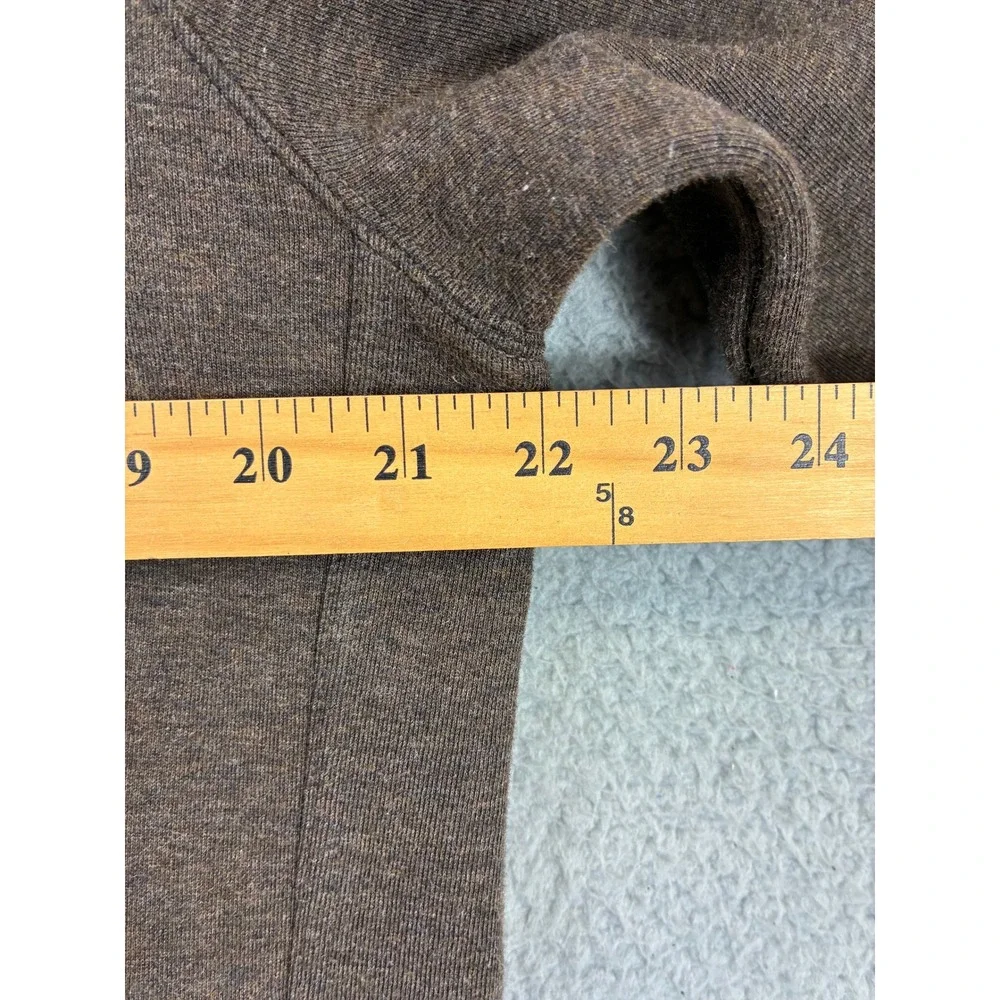 Banana Republic Ribbed Fleece Hoodie Mens M Brown Pullover Sweatshirt Casual